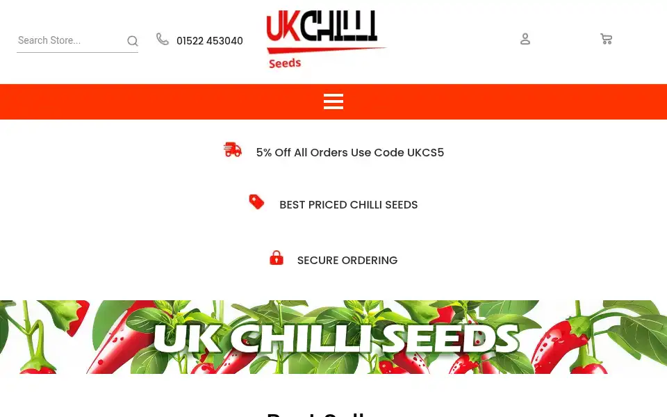 Screenshot of ukchilliseeds.co.uk