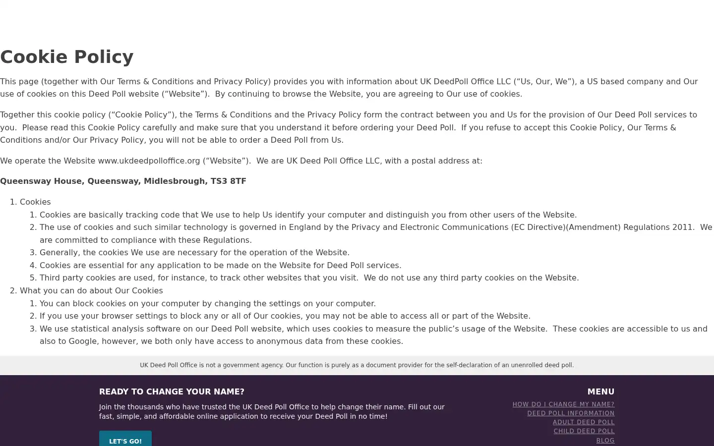 Screenshot of ukdeedpolloffice.org