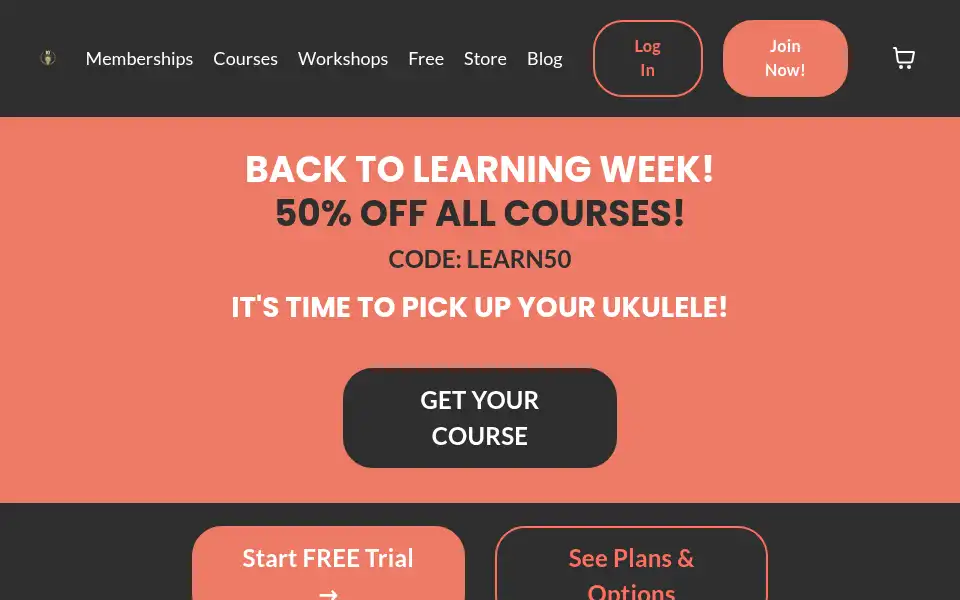 Screenshot of ukelikethepros.com