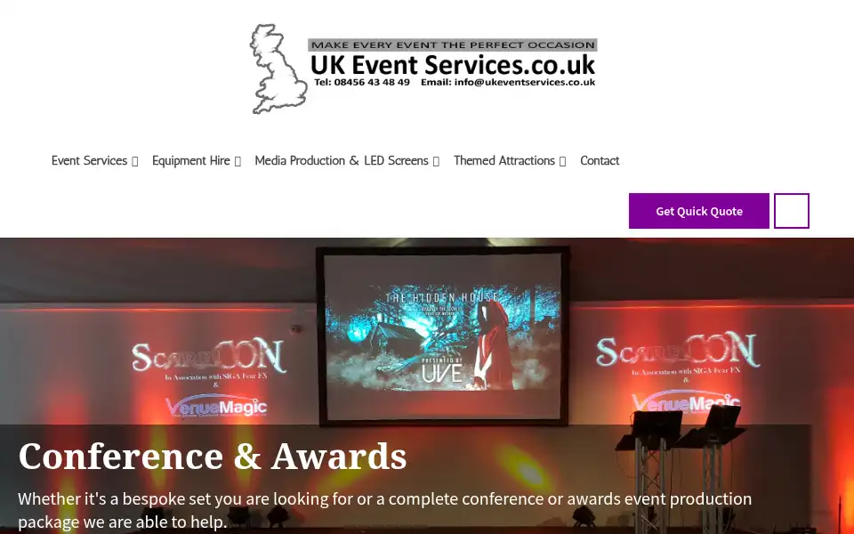 Screenshot of ukeventservices.co.uk