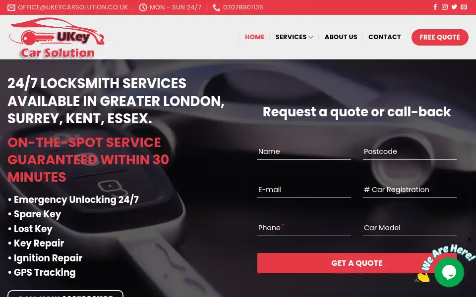 Screenshot of ukeycarsolution.co.uk