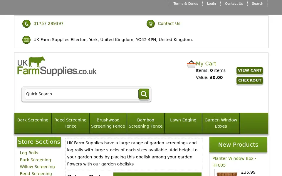 Screenshot of ukfarmsupplies.co.uk