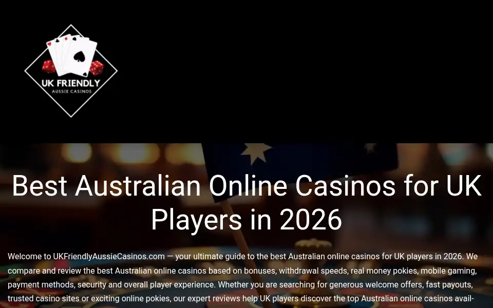 Screenshot of ukfriendlyaussiecasinos.com