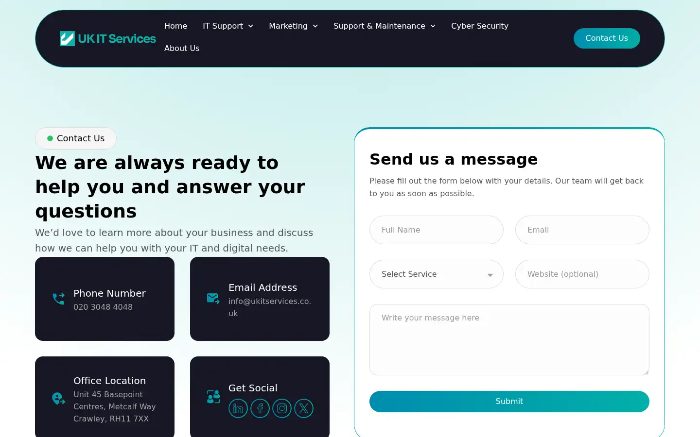Screenshot of ukitservices.co.uk
