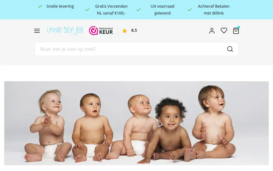 Screenshot of ukkieslofjes.nl