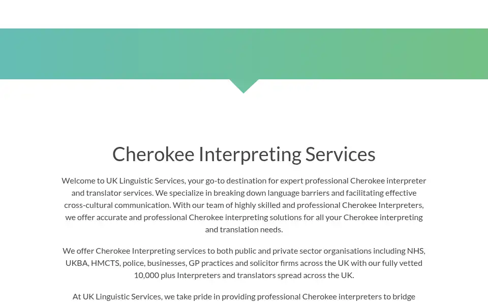 Screenshot of uklinguisticservices.co.uk