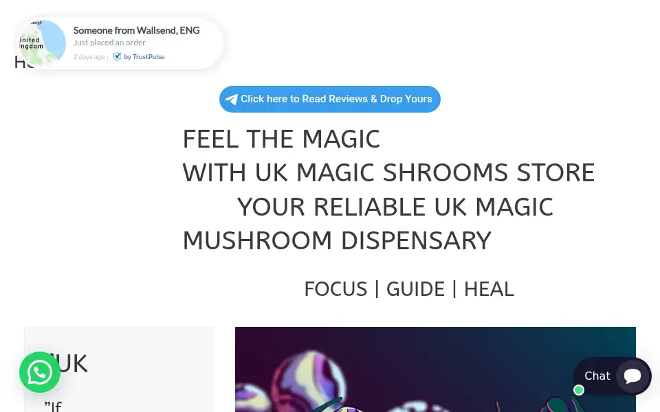 Screenshot of ukmagicshrooms.co.uk