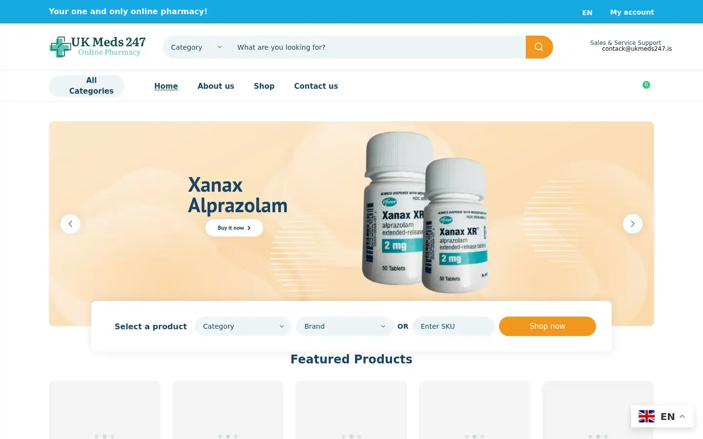 Screenshot of ukmeds247.is