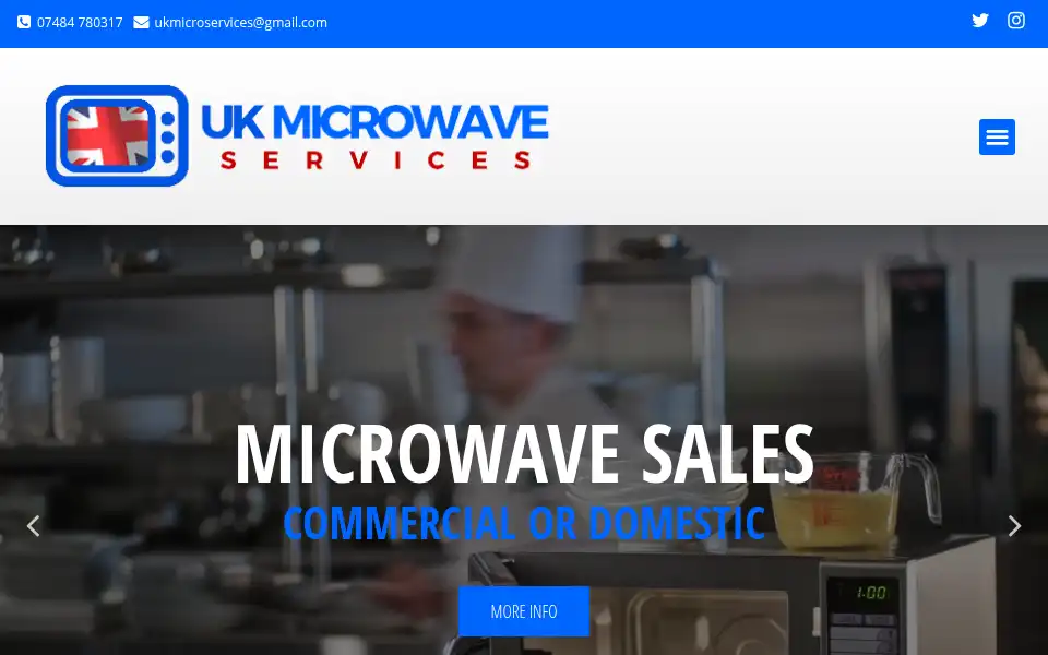 Screenshot of ukmicrowaveservices.co.uk