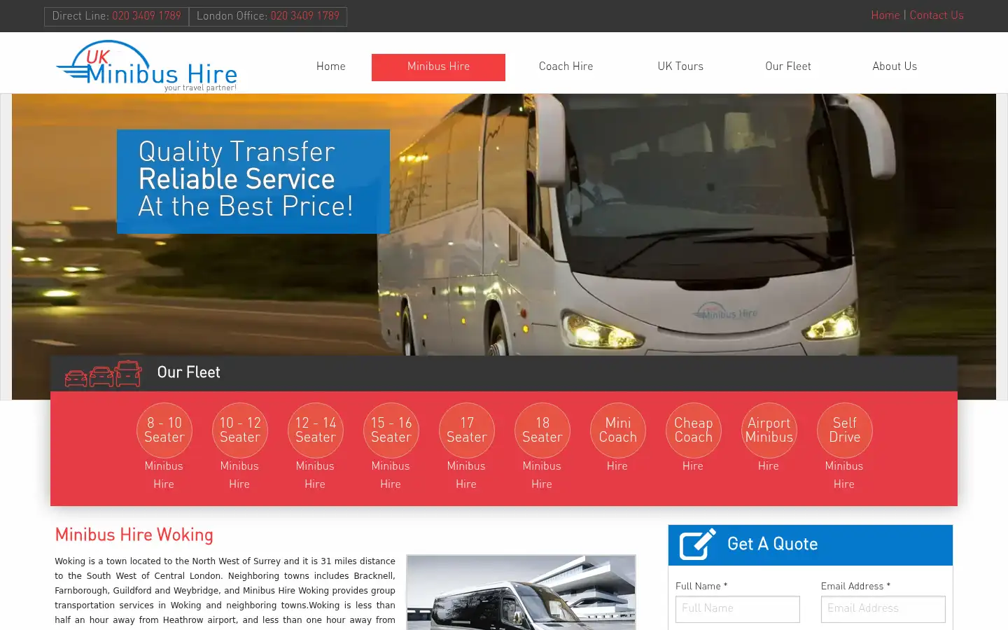 Screenshot of ukminibushire.com