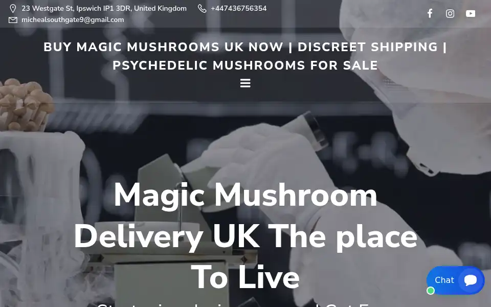 Screenshot of ukmushroom.uk