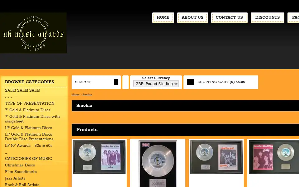 Screenshot of ukmusicawards.co.uk