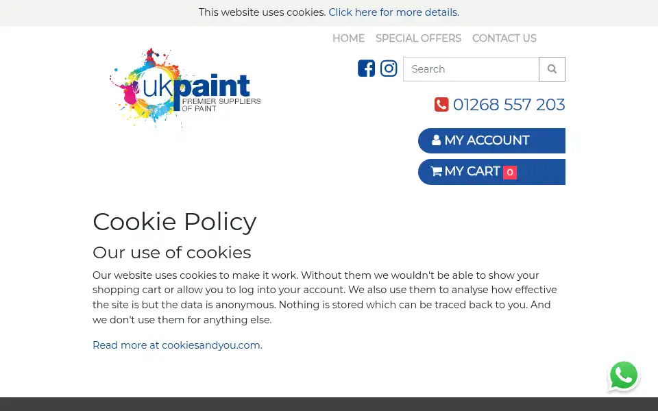 Screenshot of ukpaint.co.uk