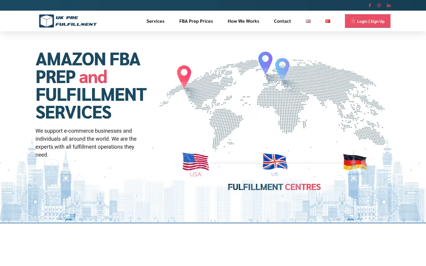 Screenshot of ukprefulfillment.com