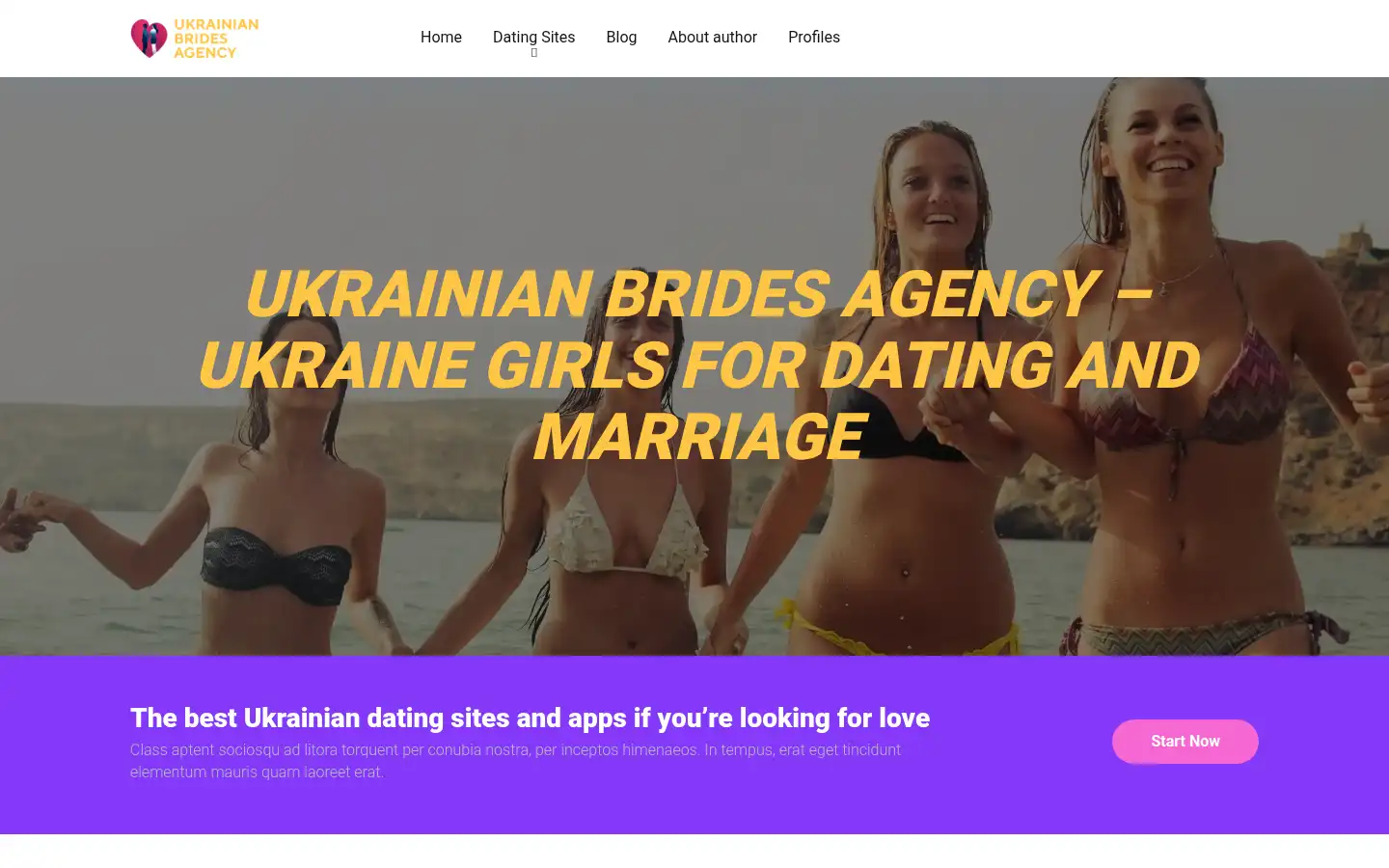 Screenshot of ukrainianbridesagency.com