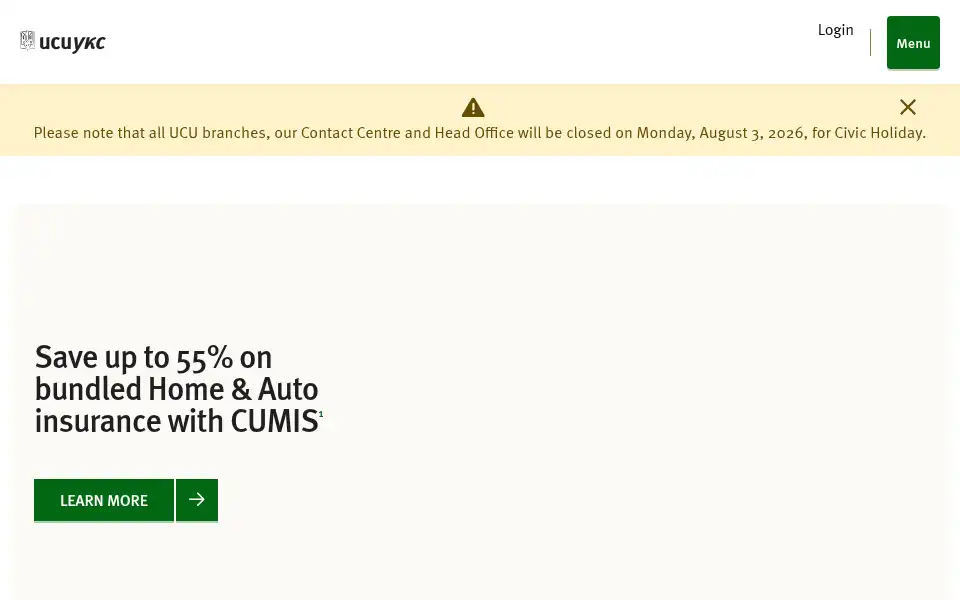 Screenshot of ukrainiancu.com