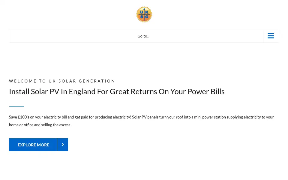 Screenshot of uksolargeneration.co.uk