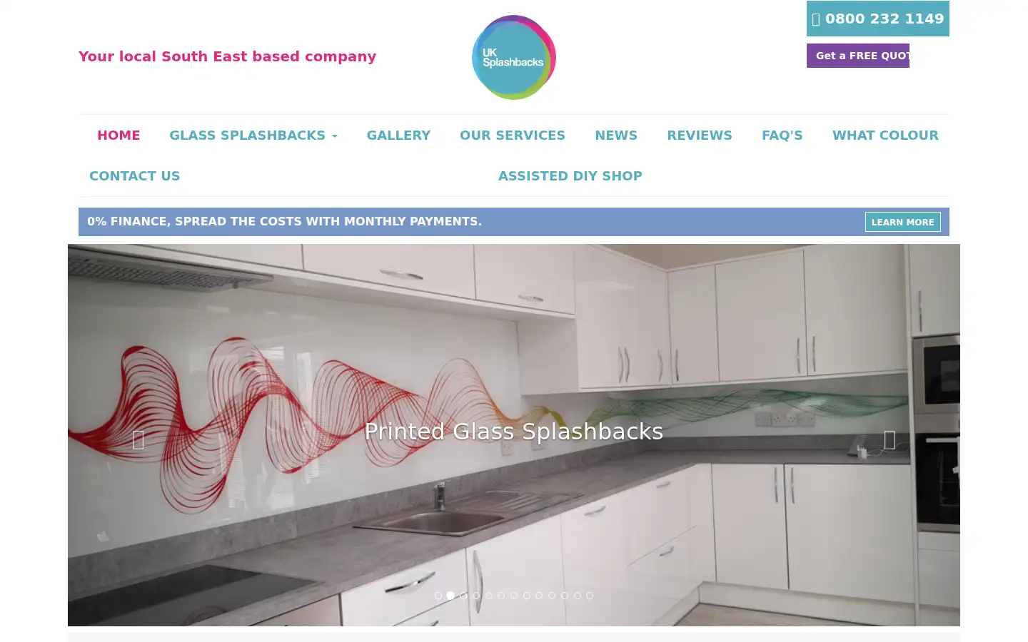 Screenshot of uksplashbacks.com
