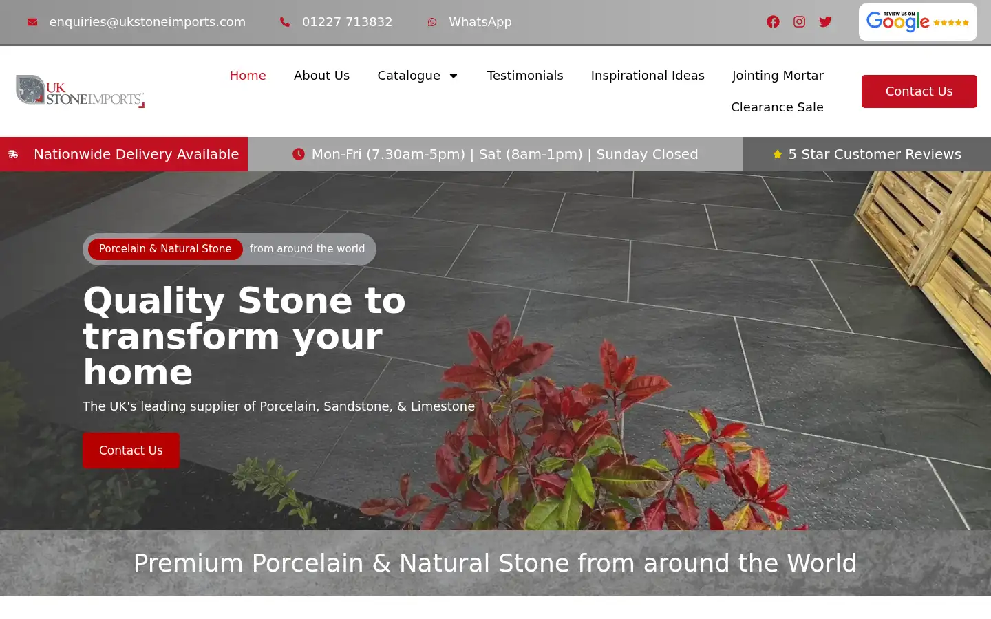Screenshot of ukstoneimports.com