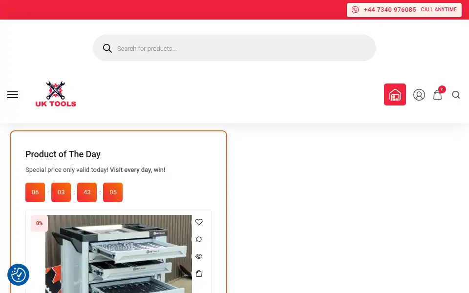 Screenshot of uktoolsshop.com