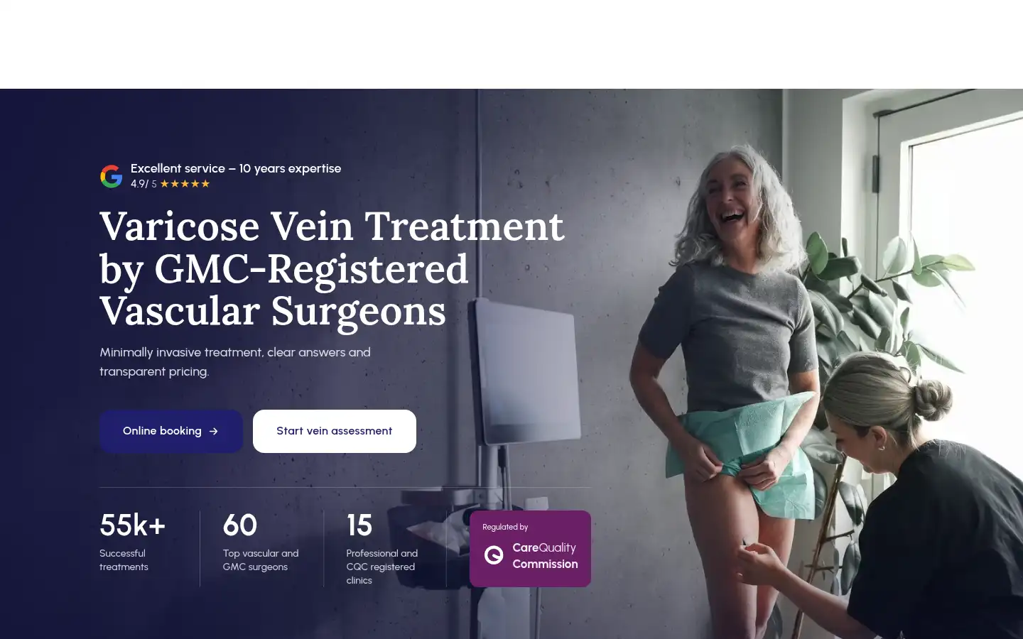 Screenshot of ukveincare.com
