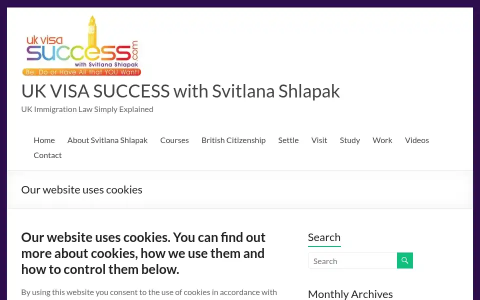 Screenshot of ukvisasuccess.com