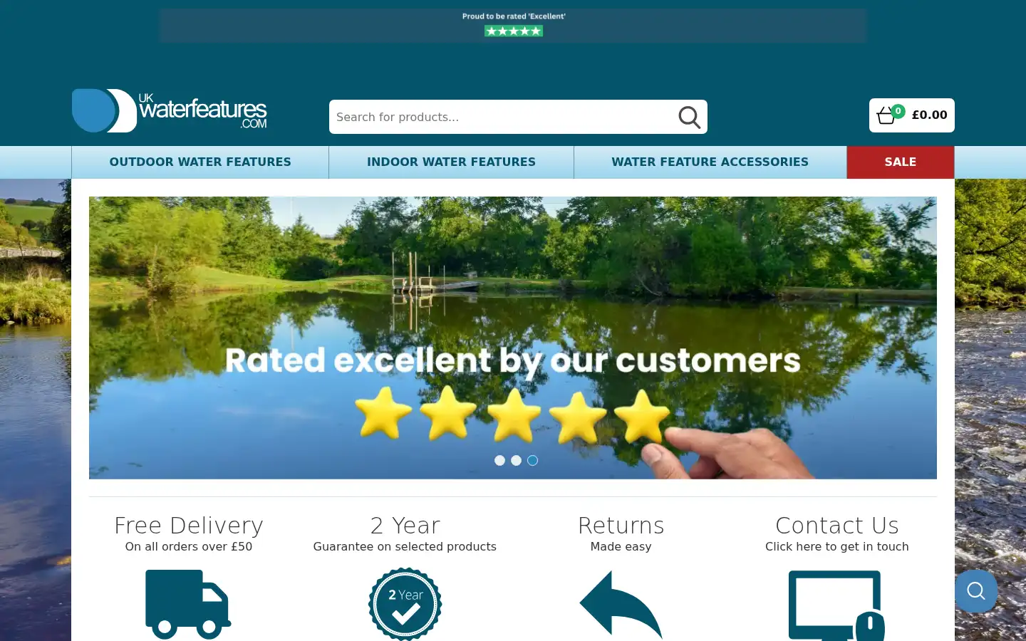 Screenshot of ukwaterfeatures.com