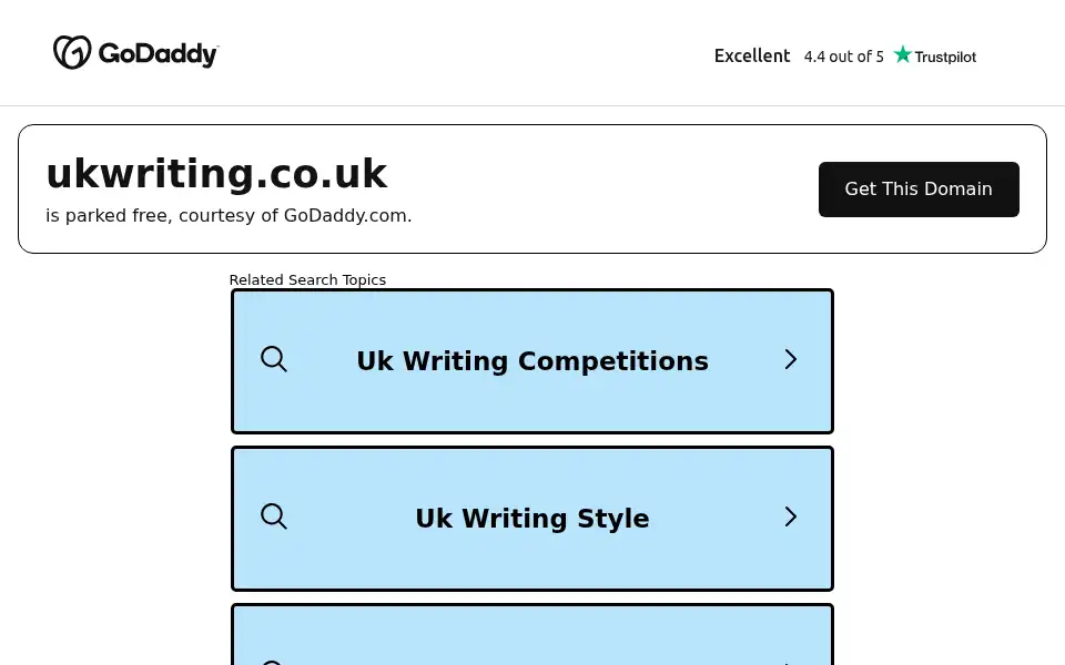 Screenshot of ukwriting.co.uk