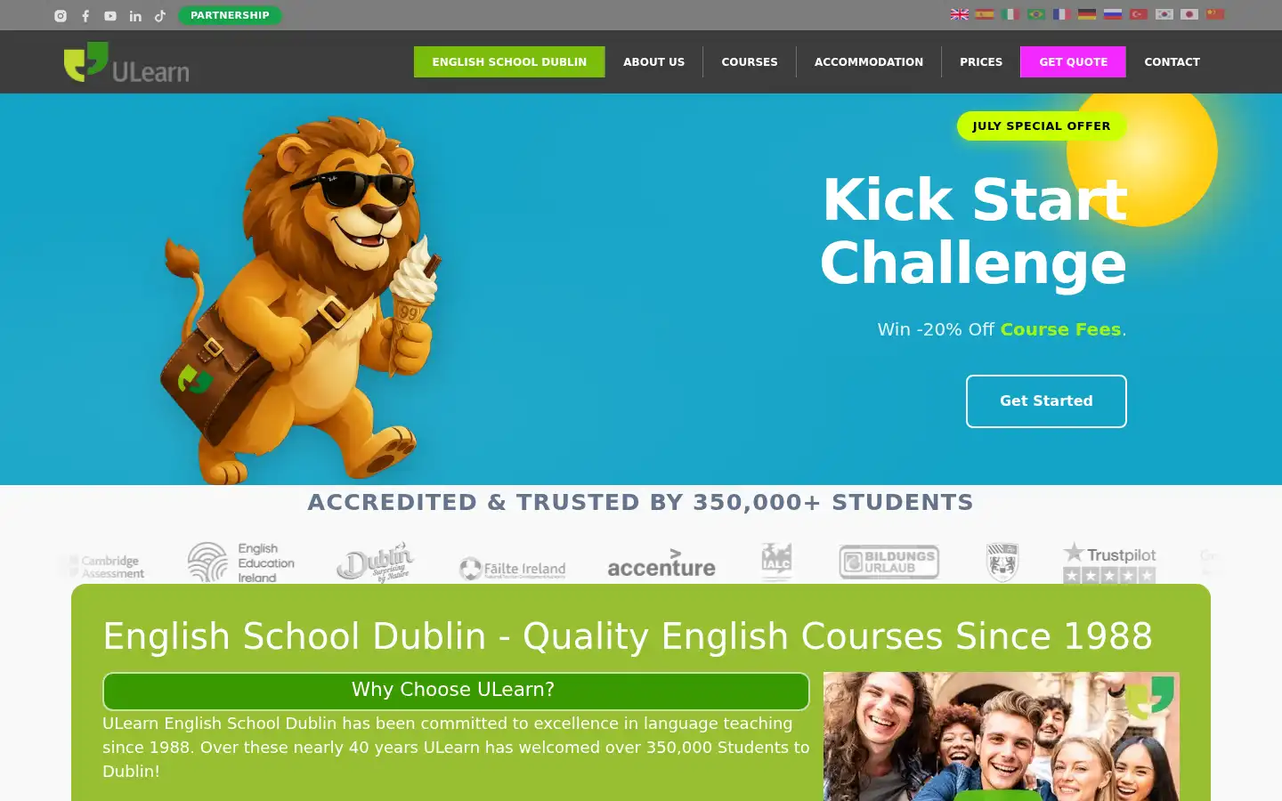 Screenshot of ulearnschool.com
