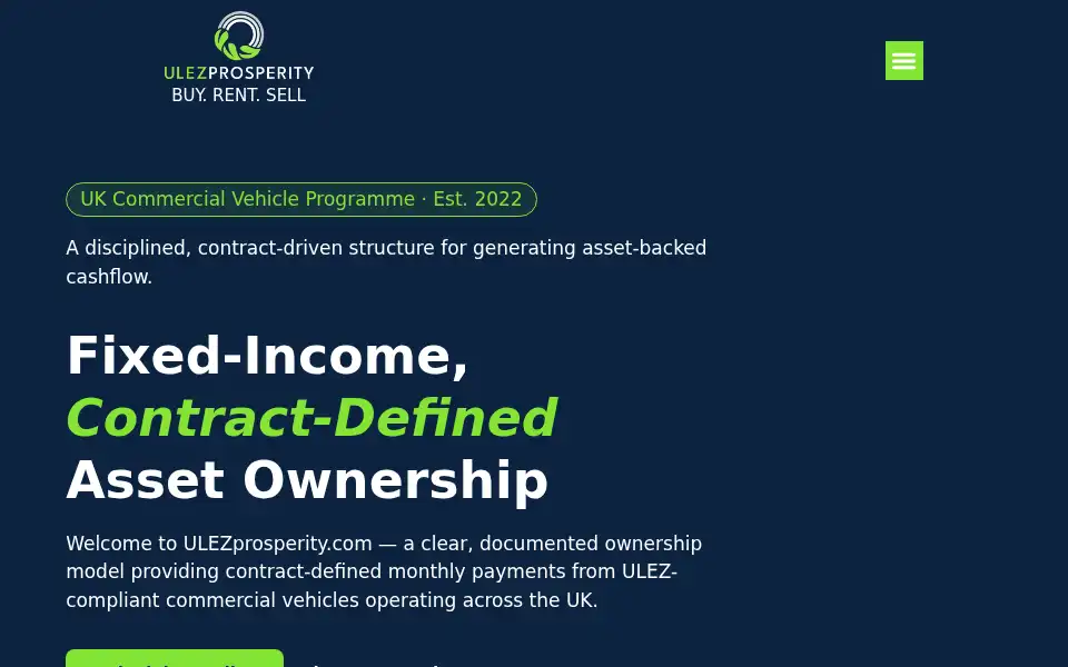 Screenshot of ulezprosperity.com