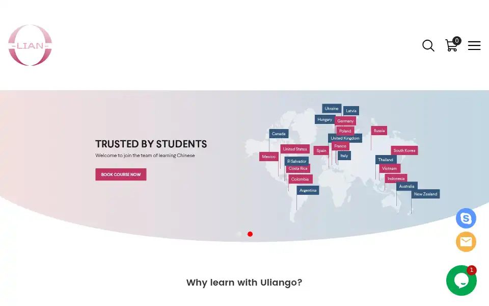 Screenshot of uliango.com
