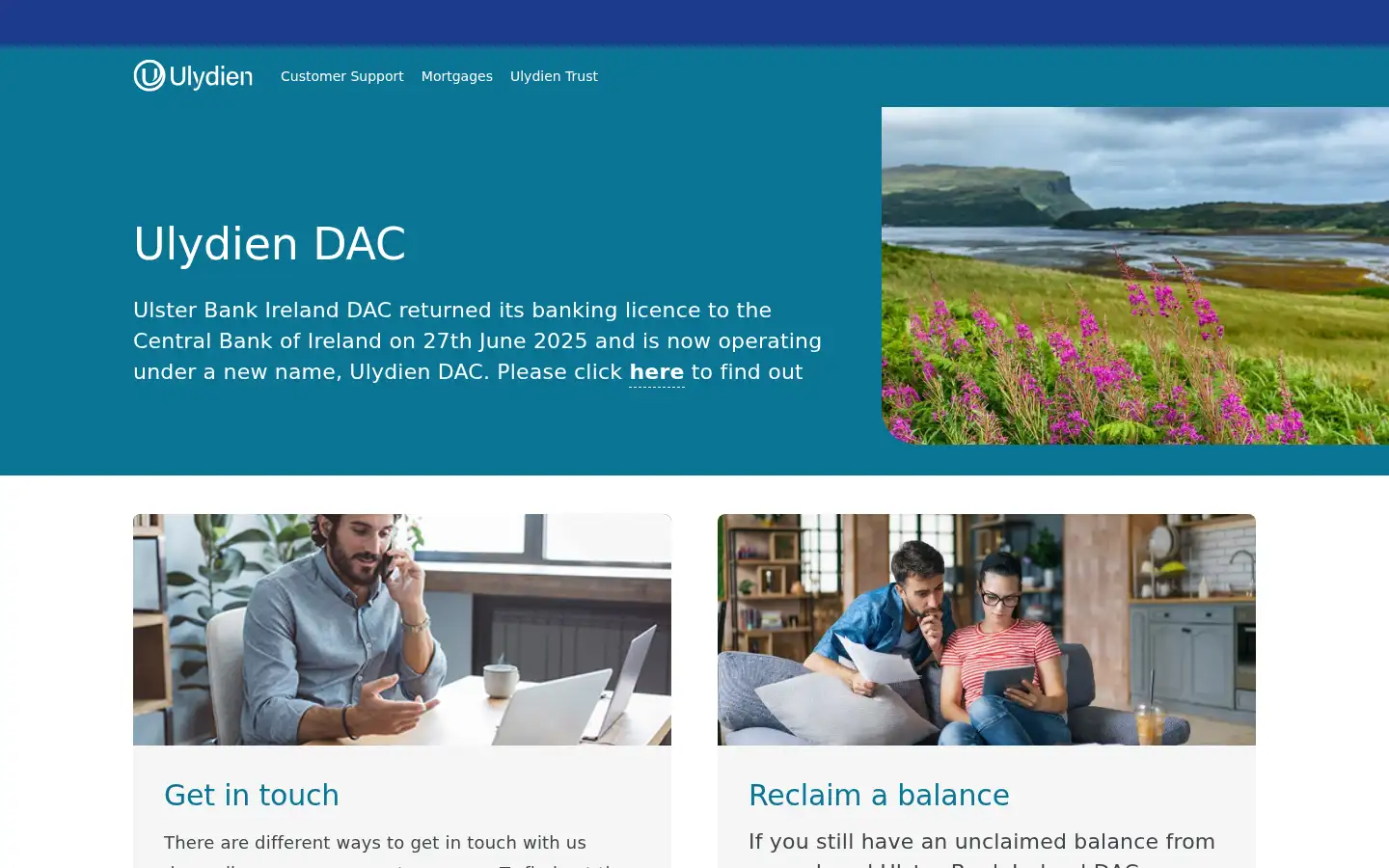 Screenshot of ulsterbank.ie