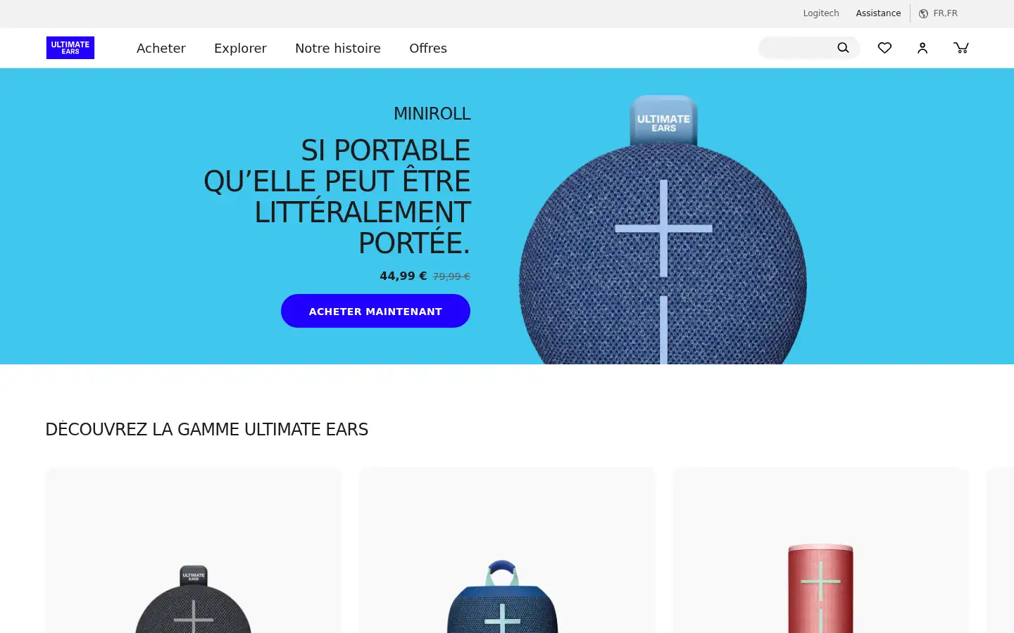 Screenshot of ultimateears.com