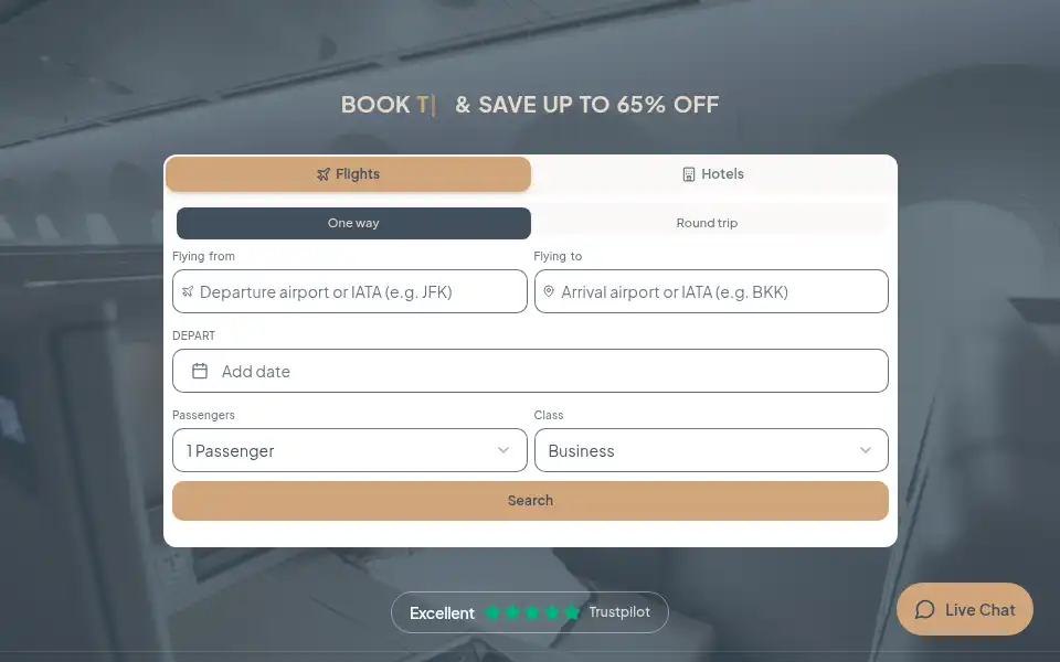 Screenshot of ultimatefirstclass.com