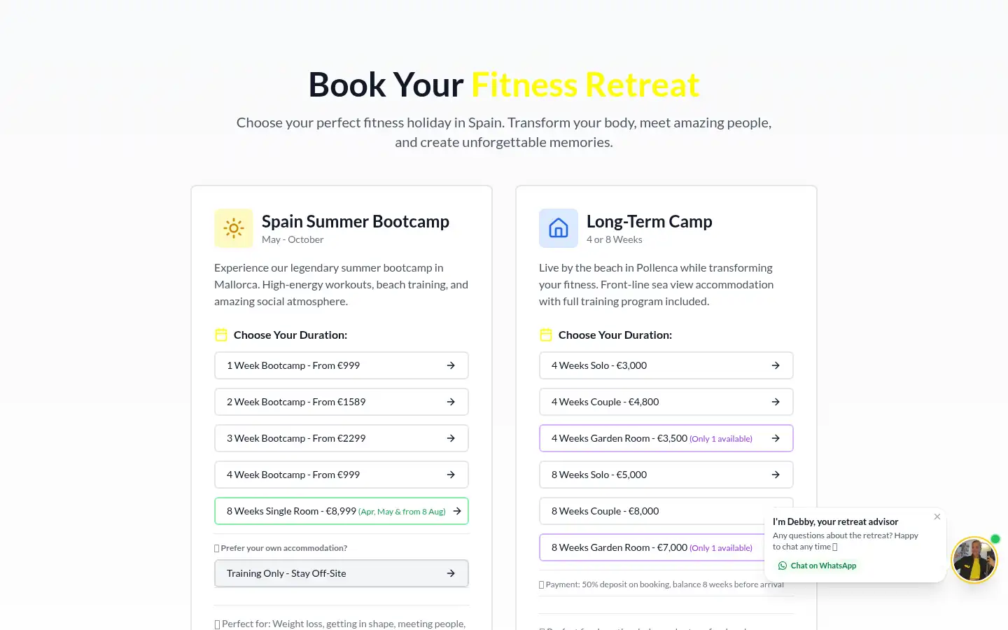 Screenshot of ultimatefitnessholiday.com