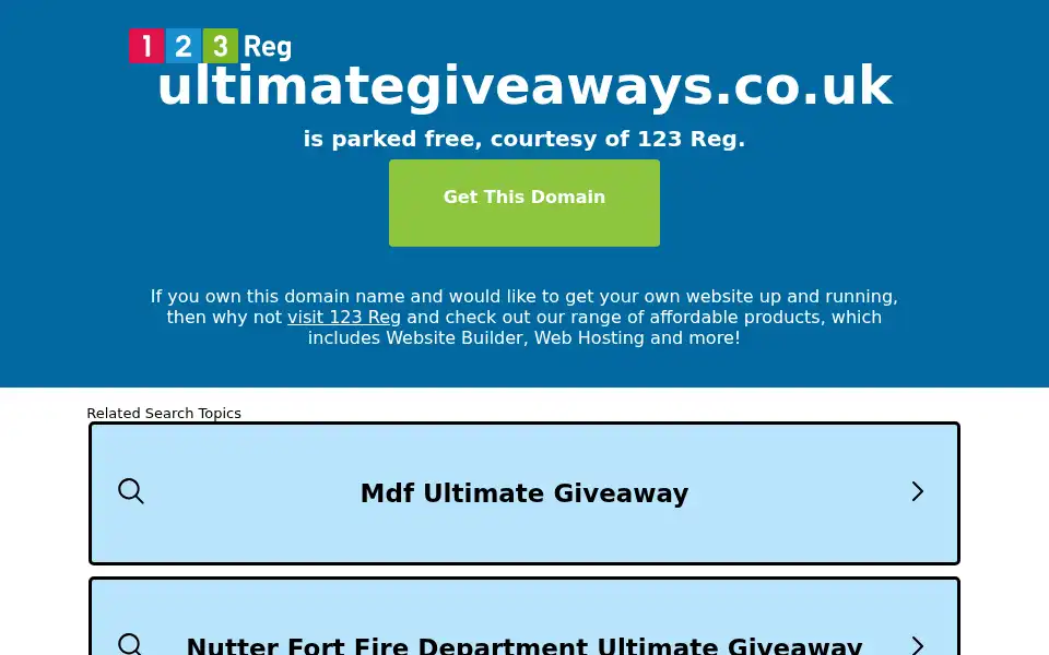 Screenshot of ultimategiveaways.co.uk