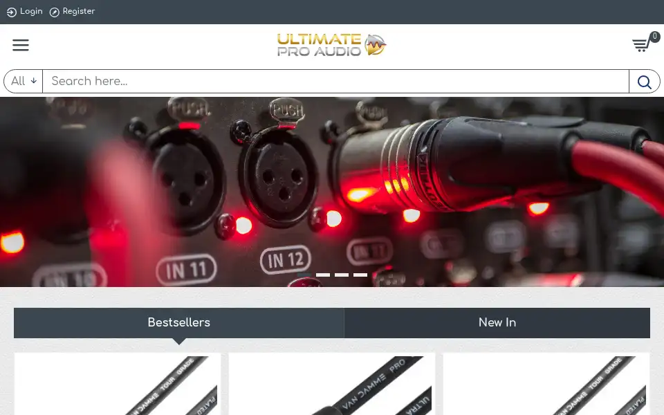 Screenshot of ultimateproaudio.com