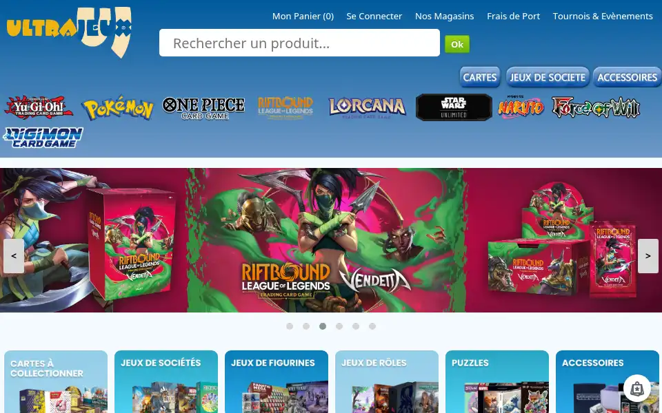 Screenshot of ultrajeux.com