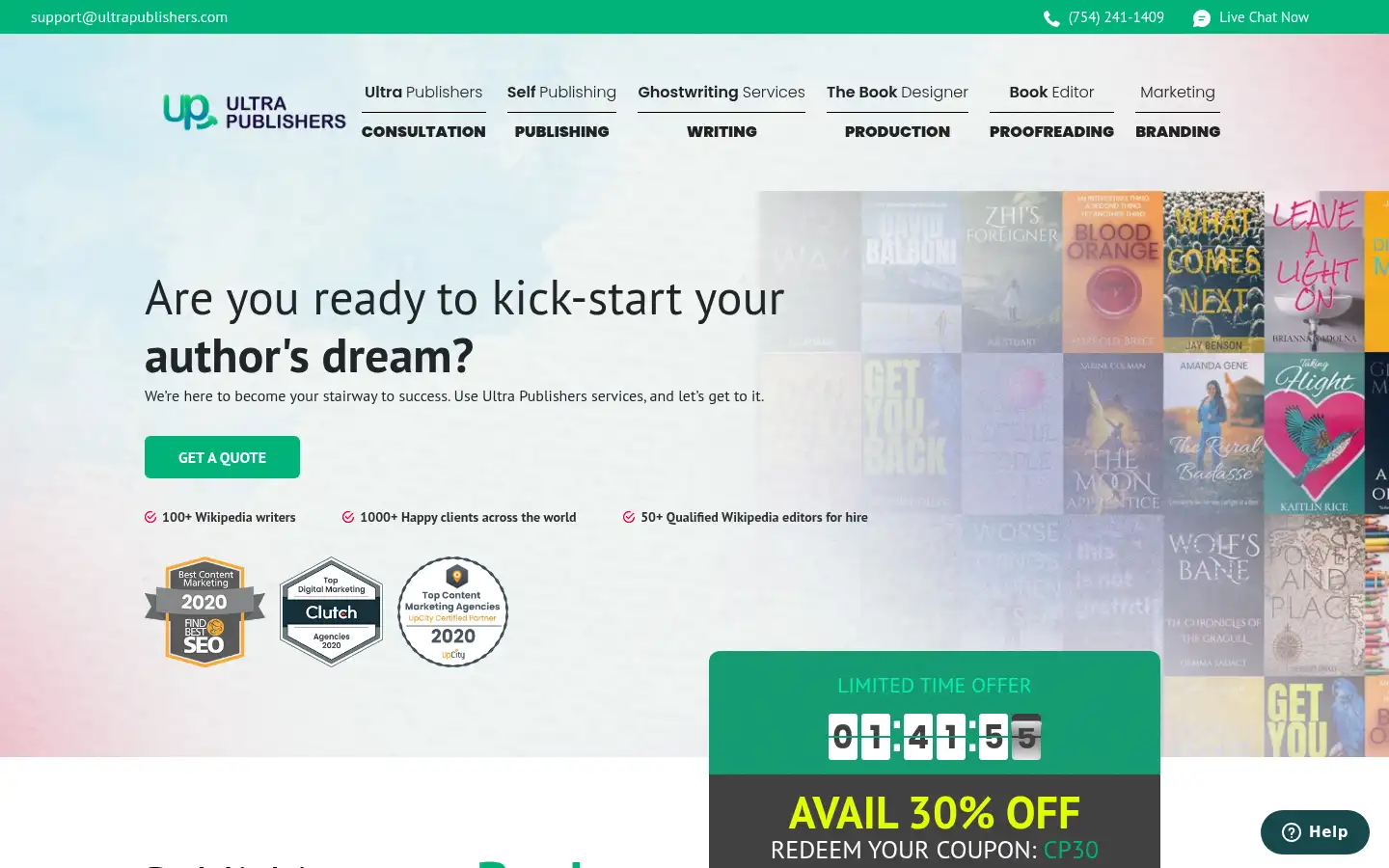 Screenshot of ultrapublishers.com