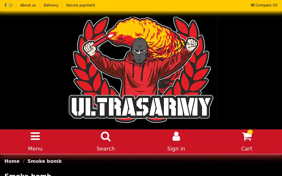 Screenshot of ultrasarmy.com