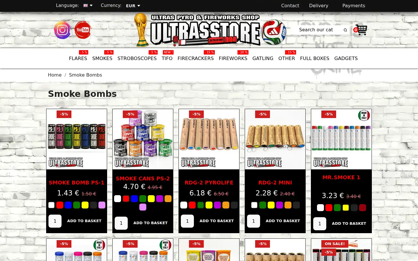 Screenshot of ultrasstore.com