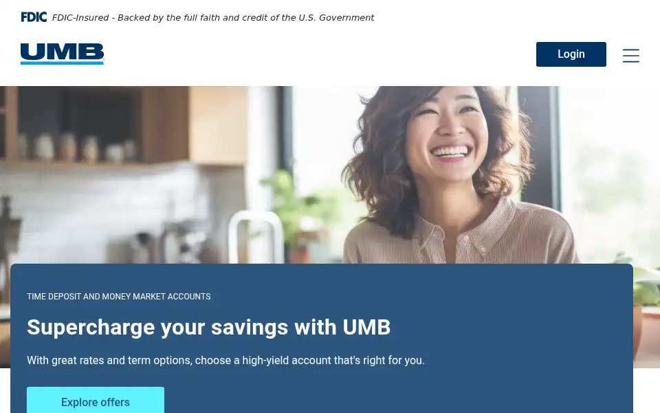 Screenshot of umb.com