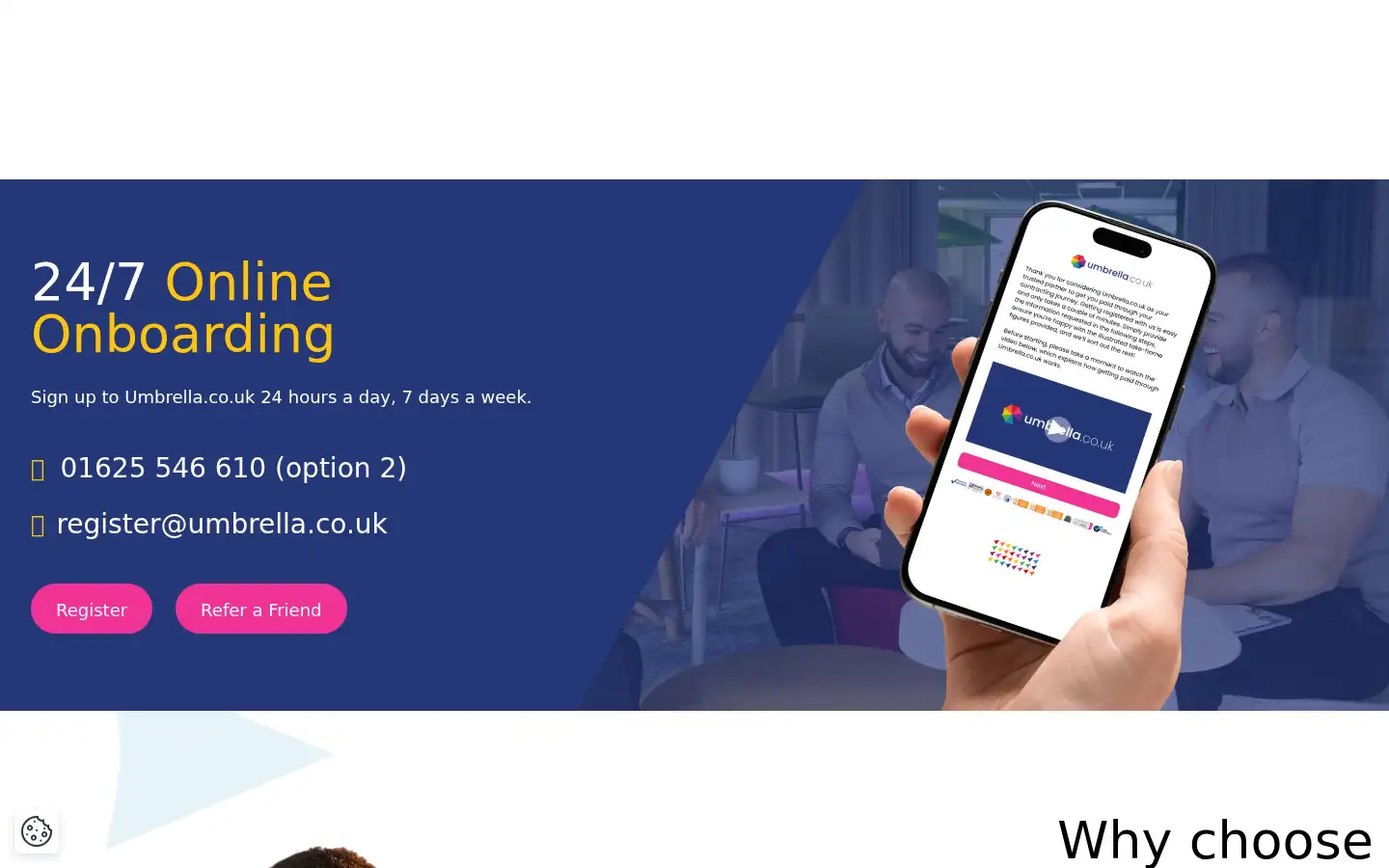 Screenshot of umbrella.co.uk