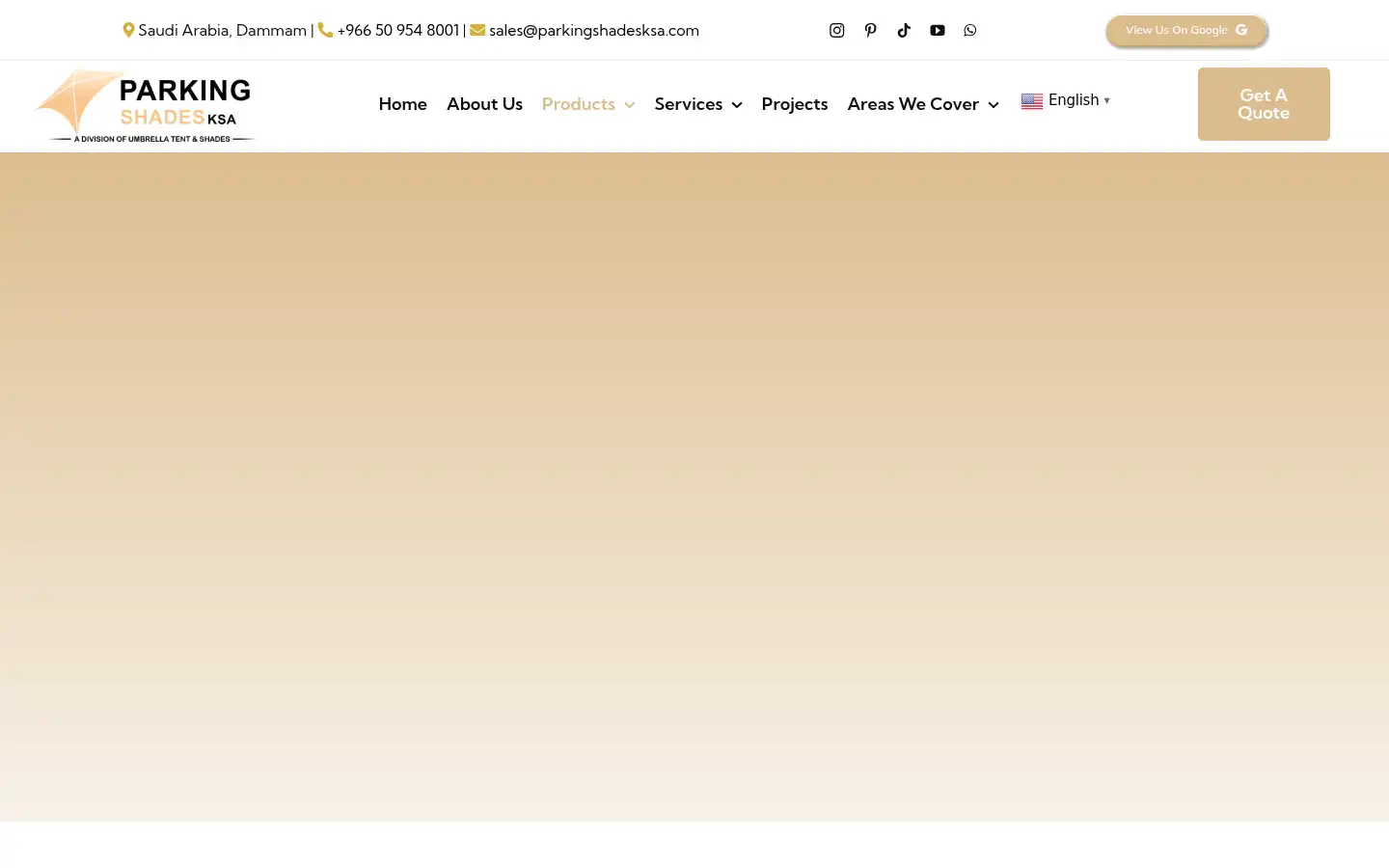 Screenshot of umbrellatentshades.com