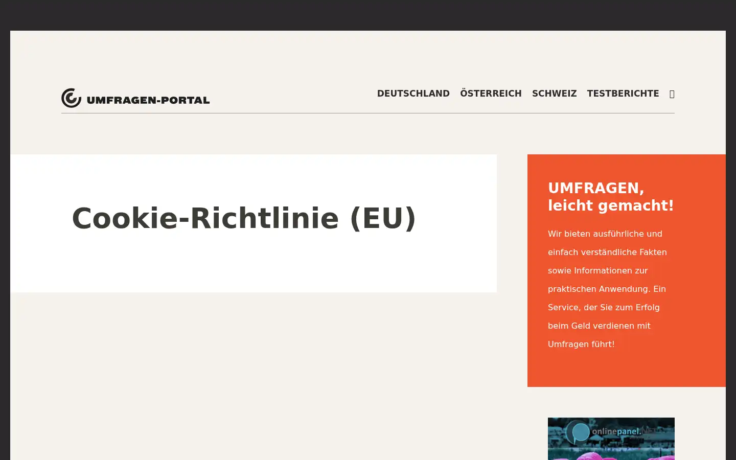 Screenshot of umfragen-portal.com