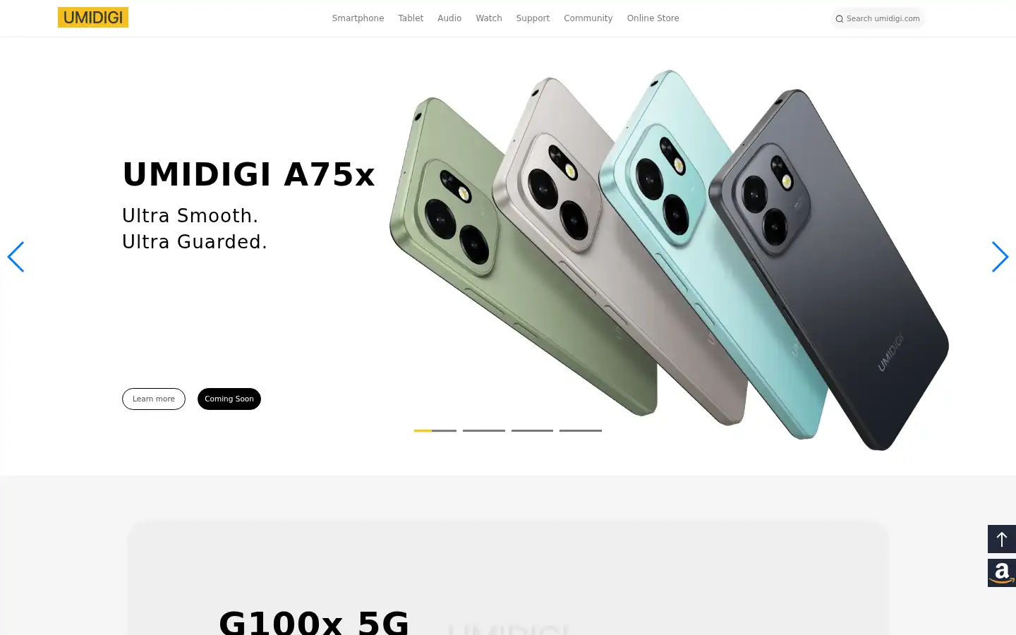 Screenshot of umidigi.com