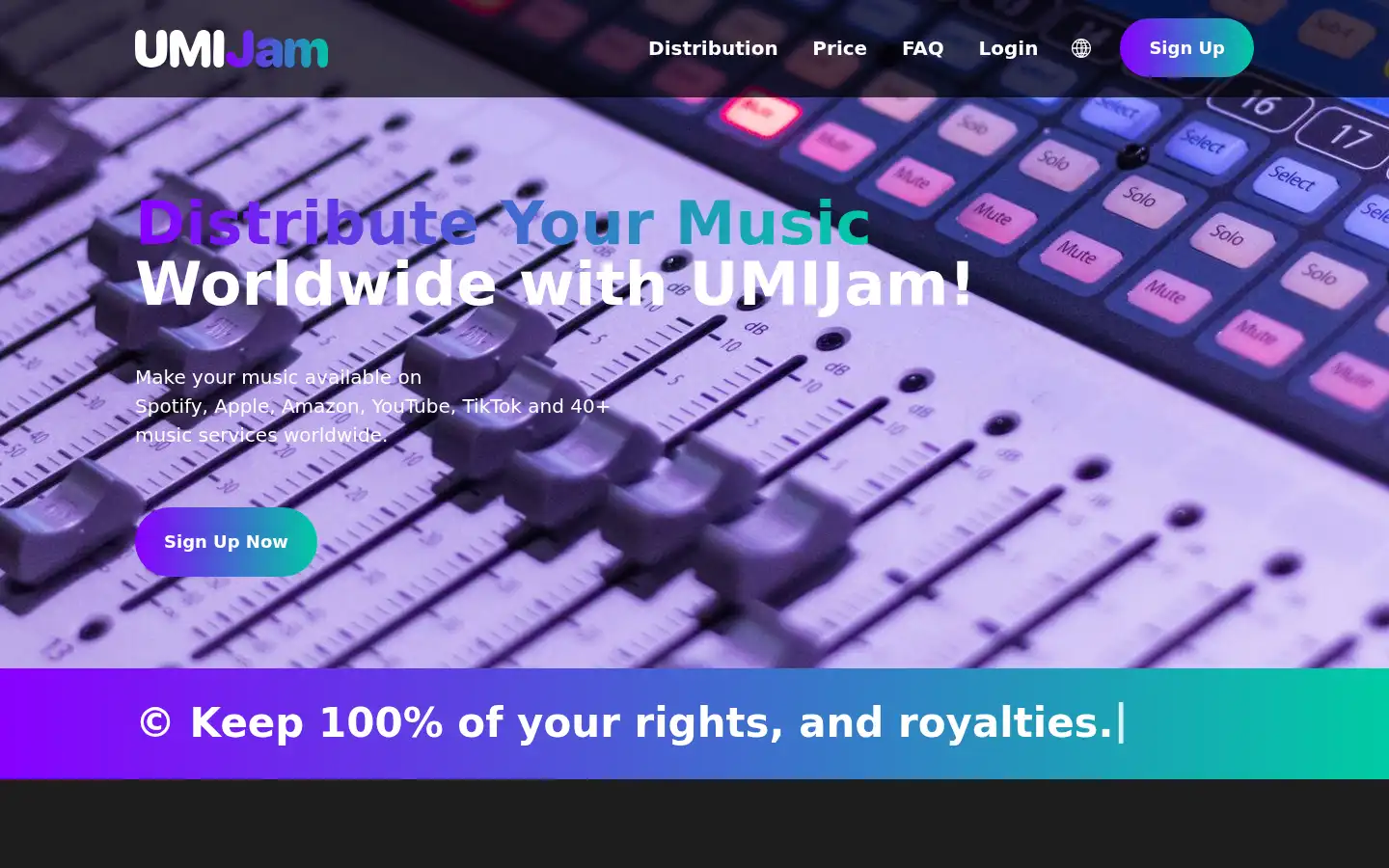 Screenshot of umijam.com