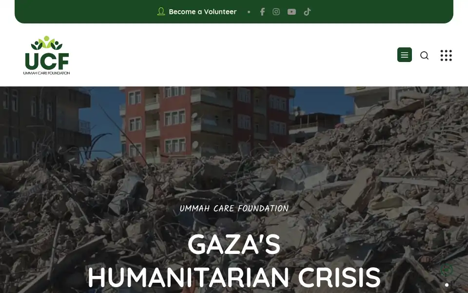 Screenshot of ummahcarefoundation.org