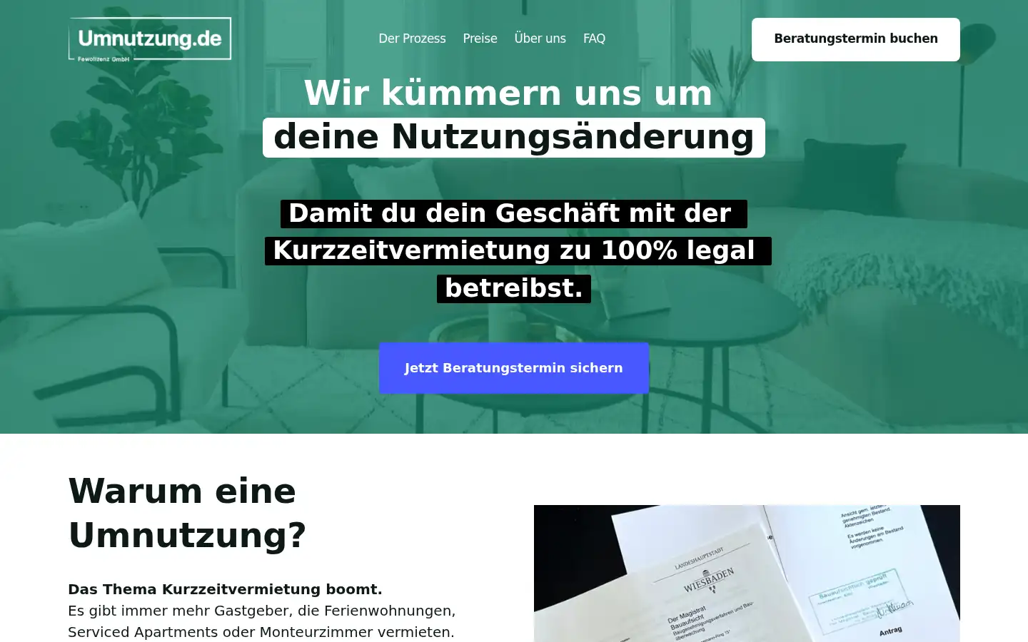 Screenshot of umnutzung.de