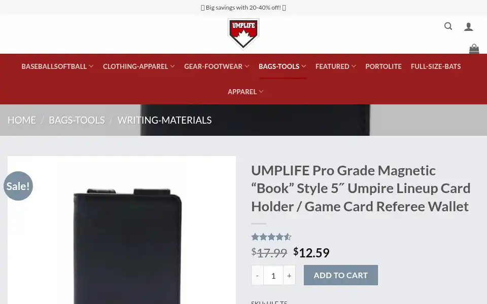 Screenshot of umplifebaseball.com
